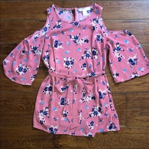 Maternity Floral Cold Shoulder Top